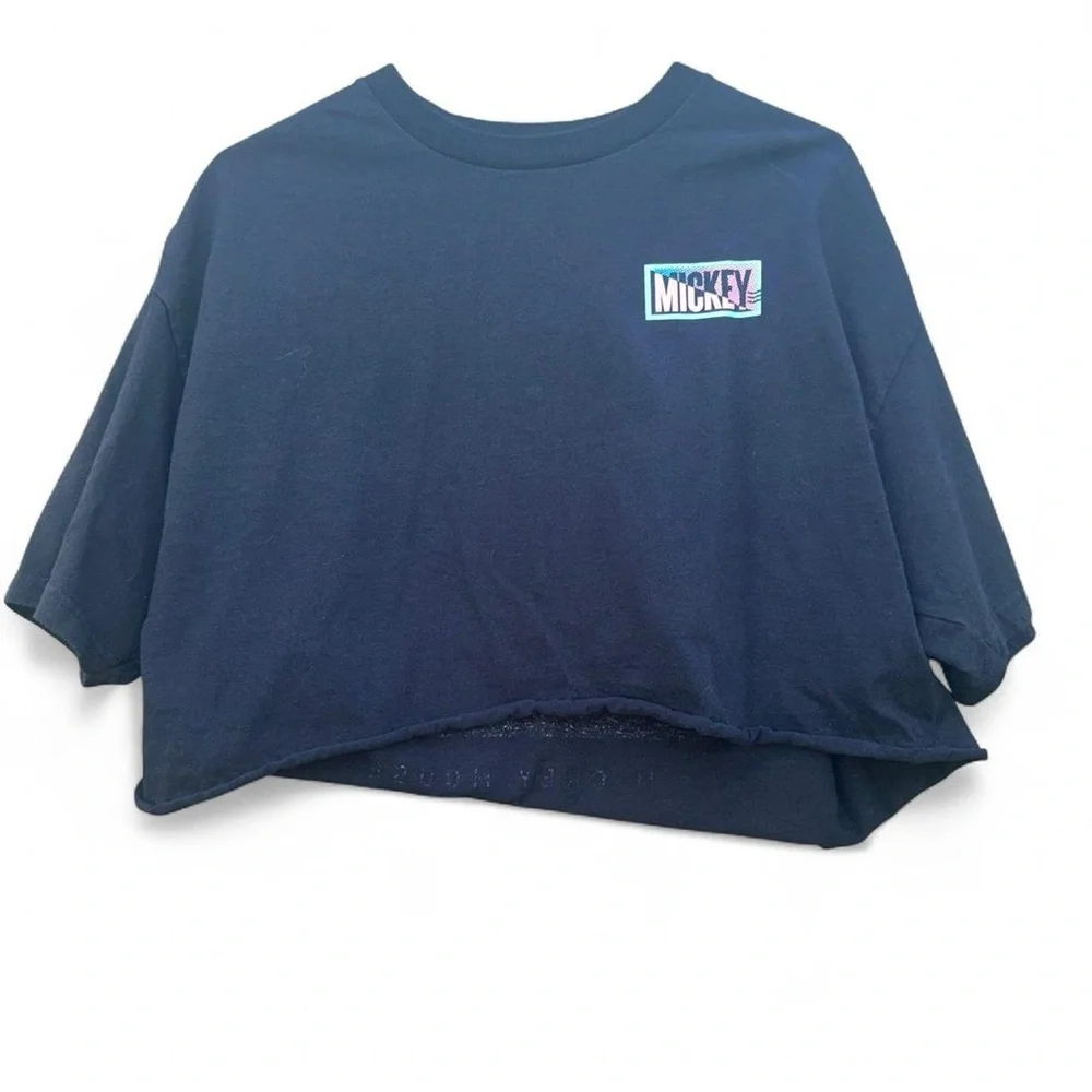 Disney X Neff Mickey Mouse Shirt Adult Size XL Cropped Tee - Picture 2 of 5